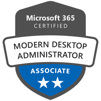 Microsoft 365 Modern Desktop Administrator Associate certification badge